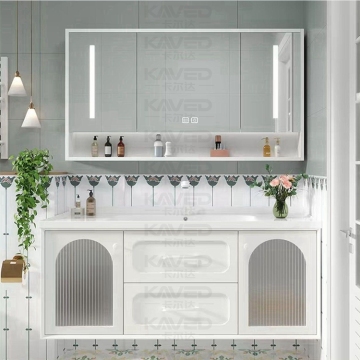 Modern White Bathroom Vanities with Drawer Wall Cabinets