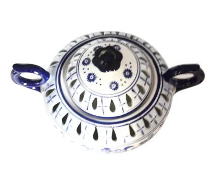 Blue and White Porcelain Chinese Antique Incense Burner