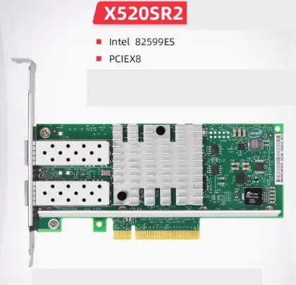 10G Fiber Optic Network Cards: Intel X520-SR1 SR2 & DELL X520-DA2 DA1 JL82599ES