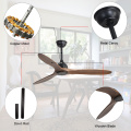 Modern silent wooden ceiling fan with remote