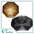 소형 3 배 금 코팅 된 폴리 에스터 포켓 크기 미니 태양 우산