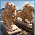 รูปปั้นสิงโตหินสำหรับตกแต่งกลางแจ้ง