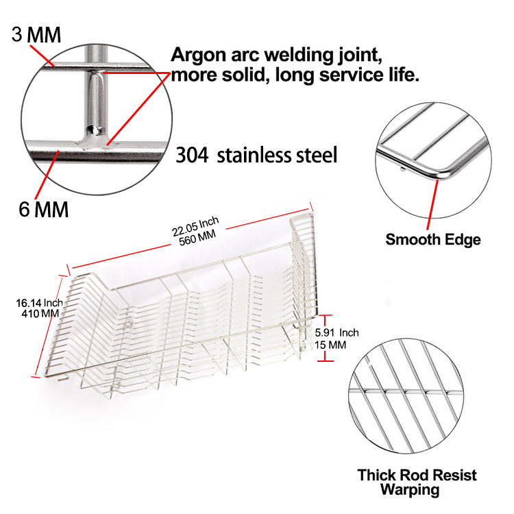 new design stainless steel kitchen dish rack