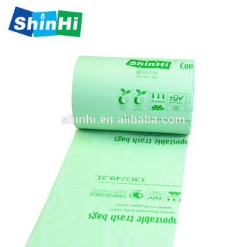 Nature resin compostable PBAT+PLA+Corn Starch garbage bag