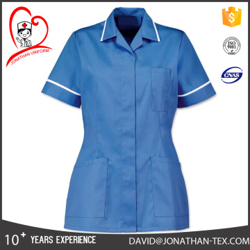 Factory cost fasional poly cotton nurse uniform medical scrub hospital women tunic