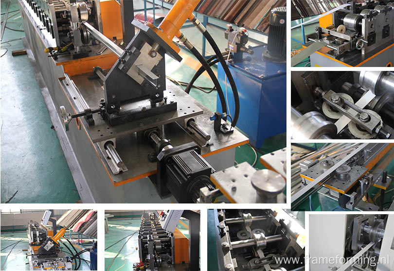 Automatic Steel T Bar Roll Forming Machine, Main T and Cross T For Veiling With Gypsum Board