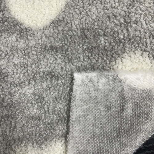 100% Polyester Small Teddy Fleece Tricoting avec tissu imprimé