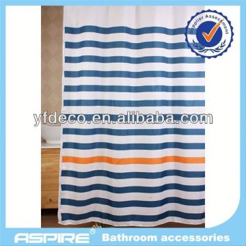 Polyester folding shower curtain in stock