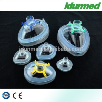 Medical Disposable PVC Air Cushion Anesthesia Face Masks With Vertical Valve