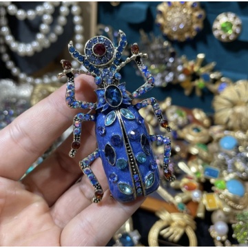 Broche de escaravelho para esmalte vintage