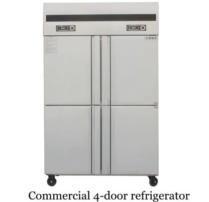 4 Door Industrial Deep Freezer Upright Refrigerator - Commercial Freezer