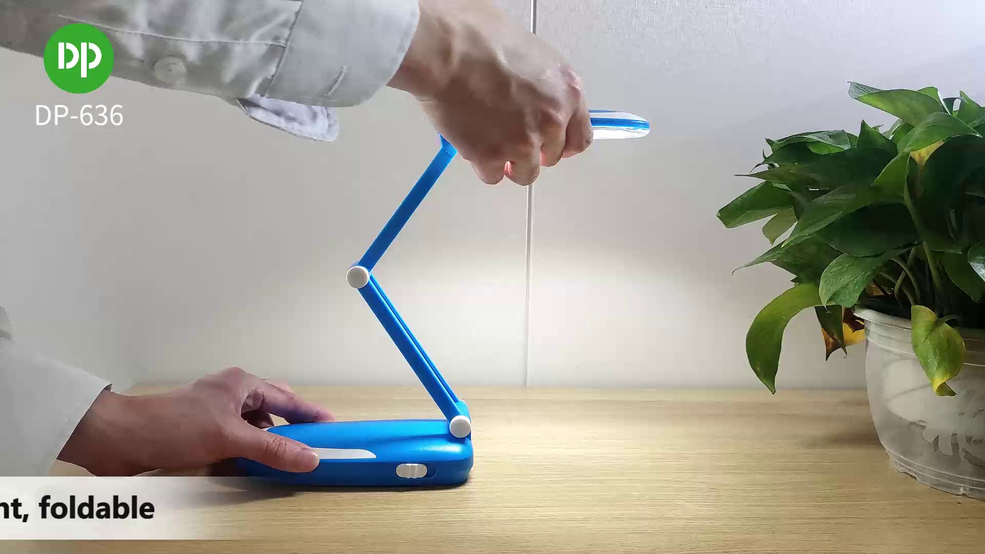 Rechargeable Foldable LED Desk Reading Lamp with Battery
