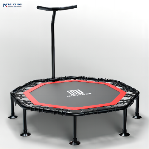 Trampolin indoor stainless steel dengan pegangan yang dapat disesuaikan