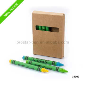 Crayon supplier - 4pcs wax crayons in a box, Non-Toxic kids crayons