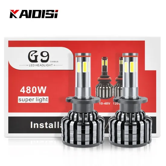 High-Brightness 100W 6-Sided Car LED Headlight Bulbs: Compatible with H1, H4, H7, H11, 880, HB3, HB4, 9012 Models - 12000 Lumens for All Cars