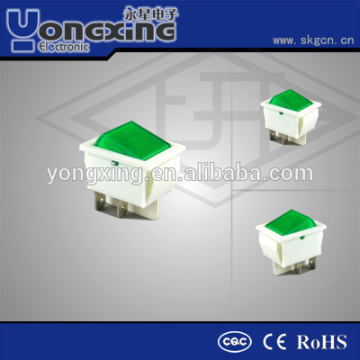 KCD 16A 250VAC DPST led electric rocker switch