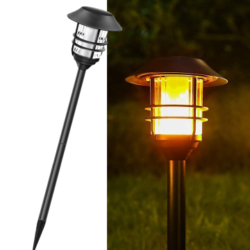 Ihualite 96 LED Waterproof Solar Garden Lights - Flickering Flame Effects สำหรับภูมิทัศน์กลางแจ้ง