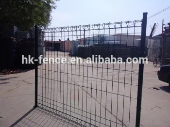 RAL6005 green pvc coated high security welded wire fence with 3D v foldings