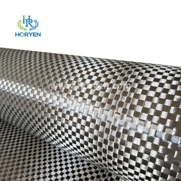 High intensity square weave carbon spread tow fabric