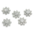 100 stks Hars Kerst Glitter Sneeuwvlok Plat Cabochons Winter Ambachten voor DIY Scrapbooking