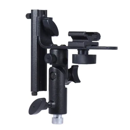 L Bracket Speedlight Speedlite Flash Mount with Bowens Adapter for Softbox & Reflectors