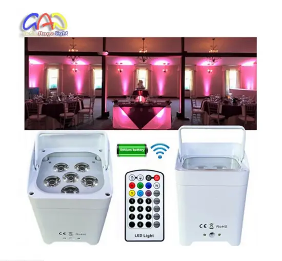 Colorful Stage Lighting 6X18W Rgbwauv LED PAR Lights