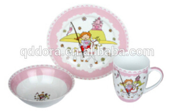 High Quality Ceramic Dinner Set For Kid With Cartoon Design