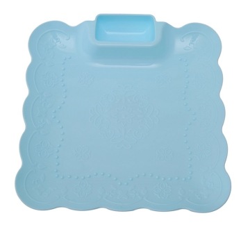 Wave Edge Square Plastic Dumpling Plate