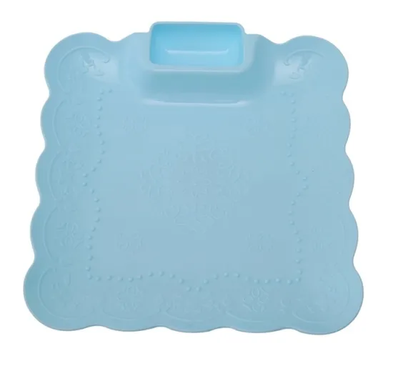 Wave Edge Square Plastic Dumpling Plate