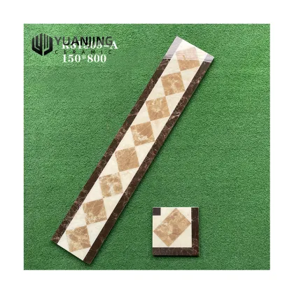 Porcelain Border Tiles 150x800mm for Living Room - Waveguide Wire Mosaic Microcrystalline Stone