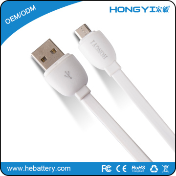 hot sale flat micro usb data phone charging cable usb mini port HE-838A[HONGYI]
