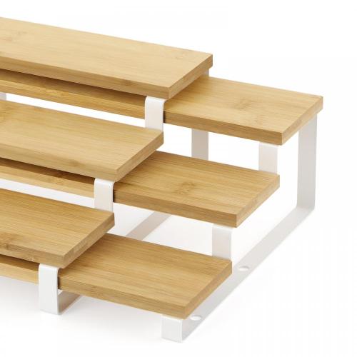 4 paquetes Bamboo Rack de condimento expandible