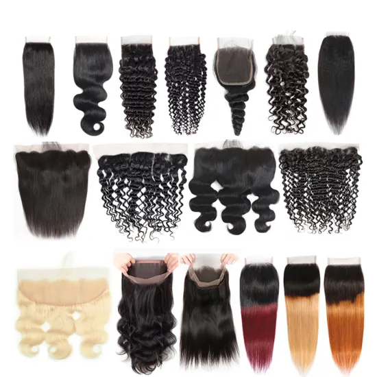 13X4 HD Transparent Lace Frontal Closure Raw Indian Virgin Human Hair Lace Frontal 2X6 4X4 5X5 Lace Closure Natural Human Hair