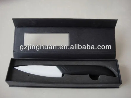 3 inch white blade ceramic paring knife in magnetic gift box