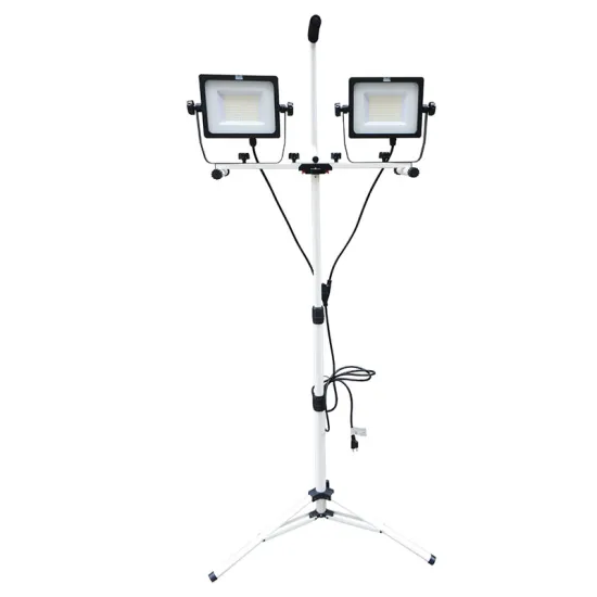 Professional Two-Head 10,000 Lumen LED Work Light with Detachable Metal Housing, Adjustable Metal Tripod Stand, and Rotating Waterproof Design