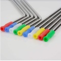 Warna indah Silicone Straw Tip untuk Juice / Kopi