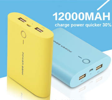 Portable 10000mah power bank, Fashion and light function mobile charger