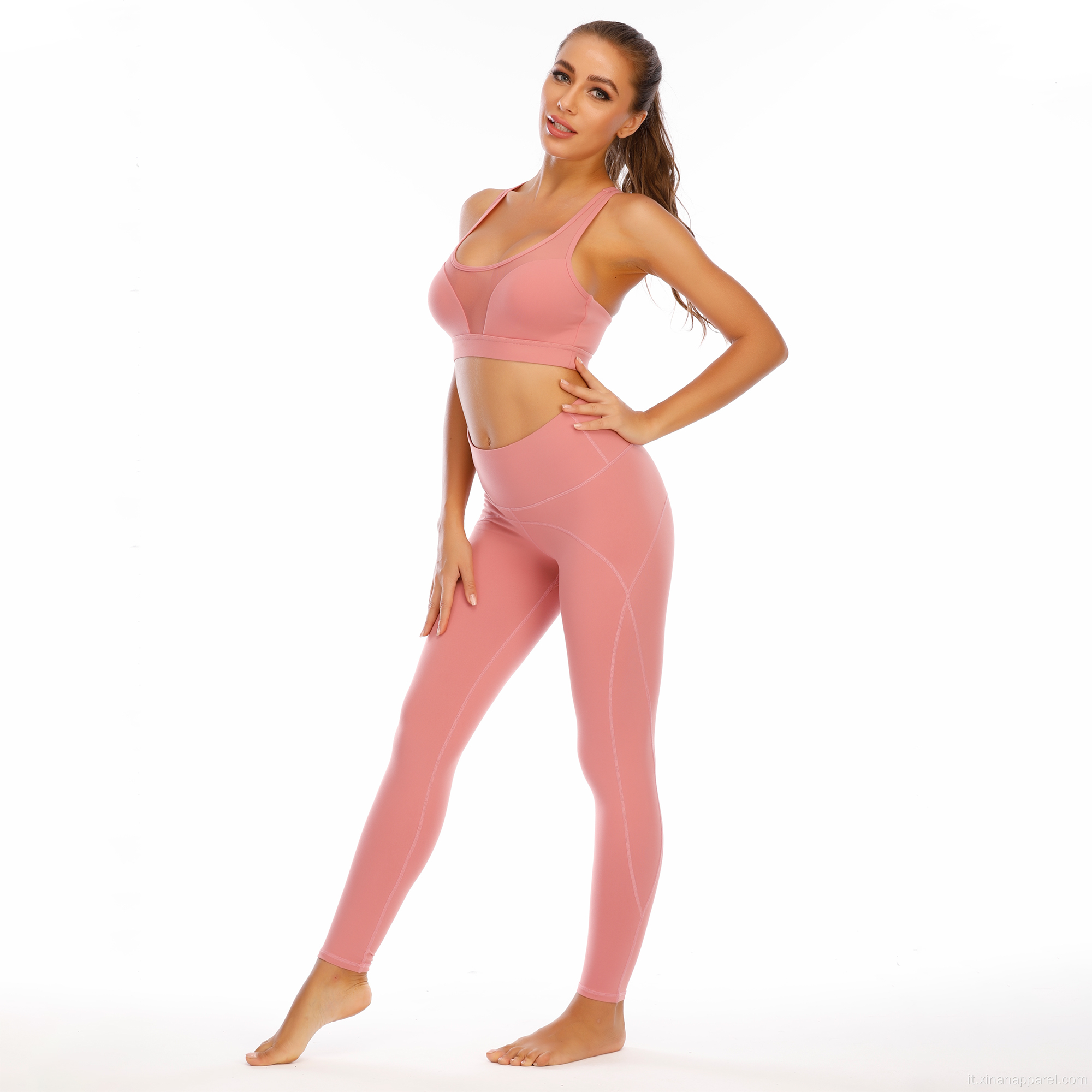 Set di leggings da corsa sportivi per abbigliamento fitness