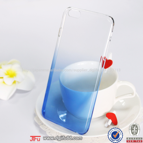 OEM Gradient colors transparent hard plastic pc phone case ,custom for iphone 6 plus mobile phone case