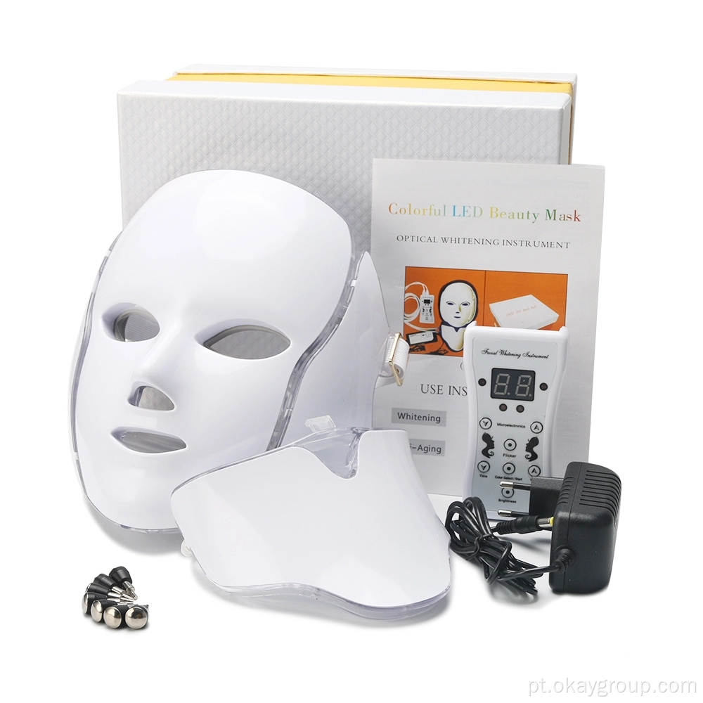 Mais vendido 7 cores led terapia de luz facial