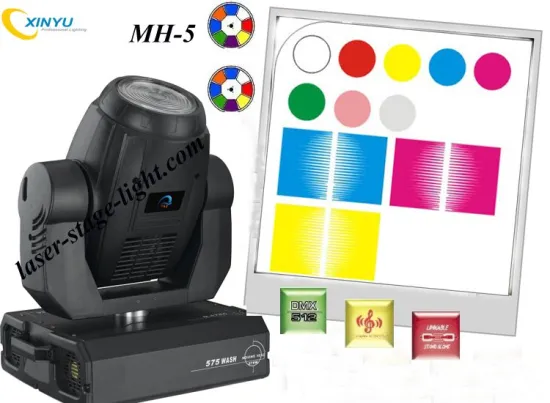 575w Wash Led Moving Head Light With 10 Dmx Control Channels