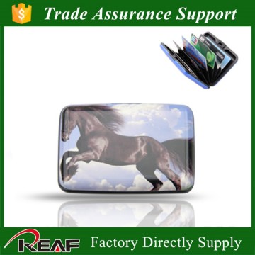 Aluminum+ABS+PVC materail Animal-printed custom card holder