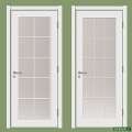 White Modern Wooden Door With Glass