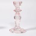 Hand Made Pink Candle Holder Glass Candlesticks