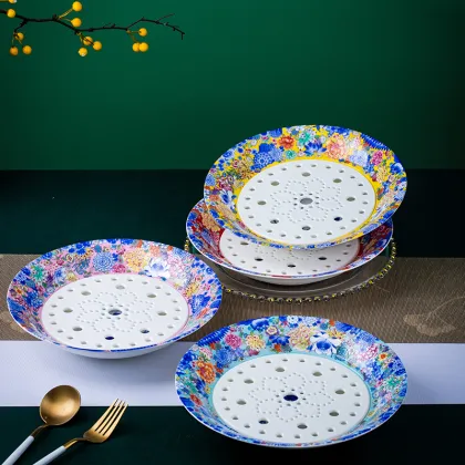 High Quality 10-Inch Ceramic Dumpling Tray - Multi-Functional Filter Tray