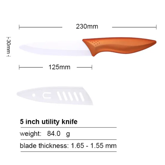 5 Inches Utility Knife White Ceramic Knife