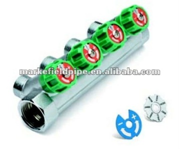Outlet for multilayer pipe with 1" brass manifold