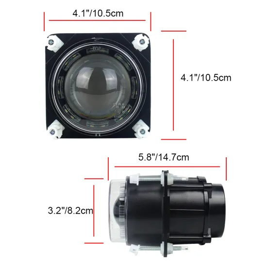 90mm Round LED Headlight - High Beam LED Projector Light for SUV Car and Motorcycle