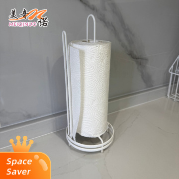 Support de rangement mural pour porte-mouchoirs rond blanc