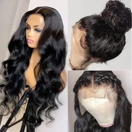 13x4 Deep Part Lace Front Human Hair Wigs 150% Density Brazilian Remy Wavy Human Hair Pre-Plucked Hairline Dream Full Lace Wigs